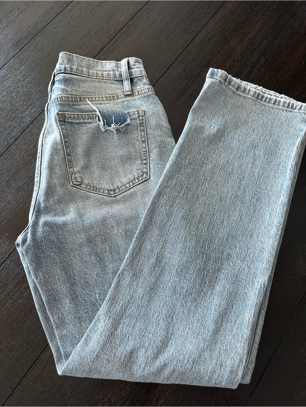 Light Blue Straight-Leg Jeans